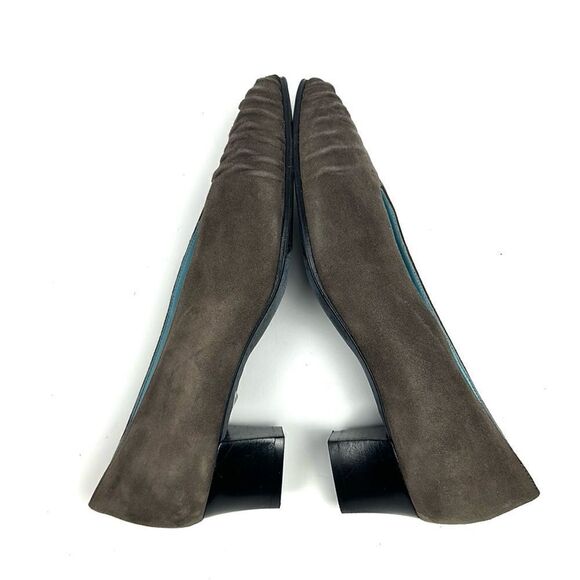 THIERRY RABOTIN Taupe Suede Ruched Front Pumps EUR 37 US 6,5 - Picture 7 of 16